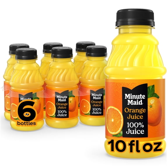 Minute Maid Orange Juice Bottles, 10 fl oz, 6 Pack