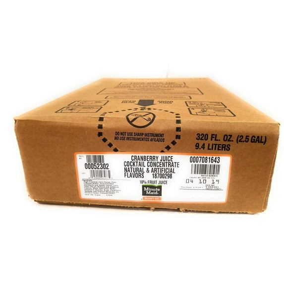 Minute Maid Orchard Best Cranberry 2.5 Gallon Bag In Box Soda Syrup
