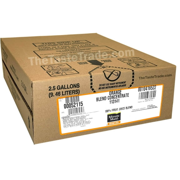 Minute Maid Orchard's Best Orange Juice 100% Blend Juice Concentrate Syrup (2.5 Gallon Bag-in-Box BiB)