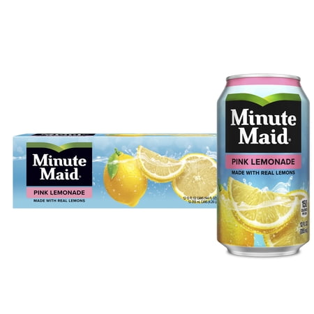 Minute Maid Pink Lemonade Cans, 12 fl oz, 12 Pack