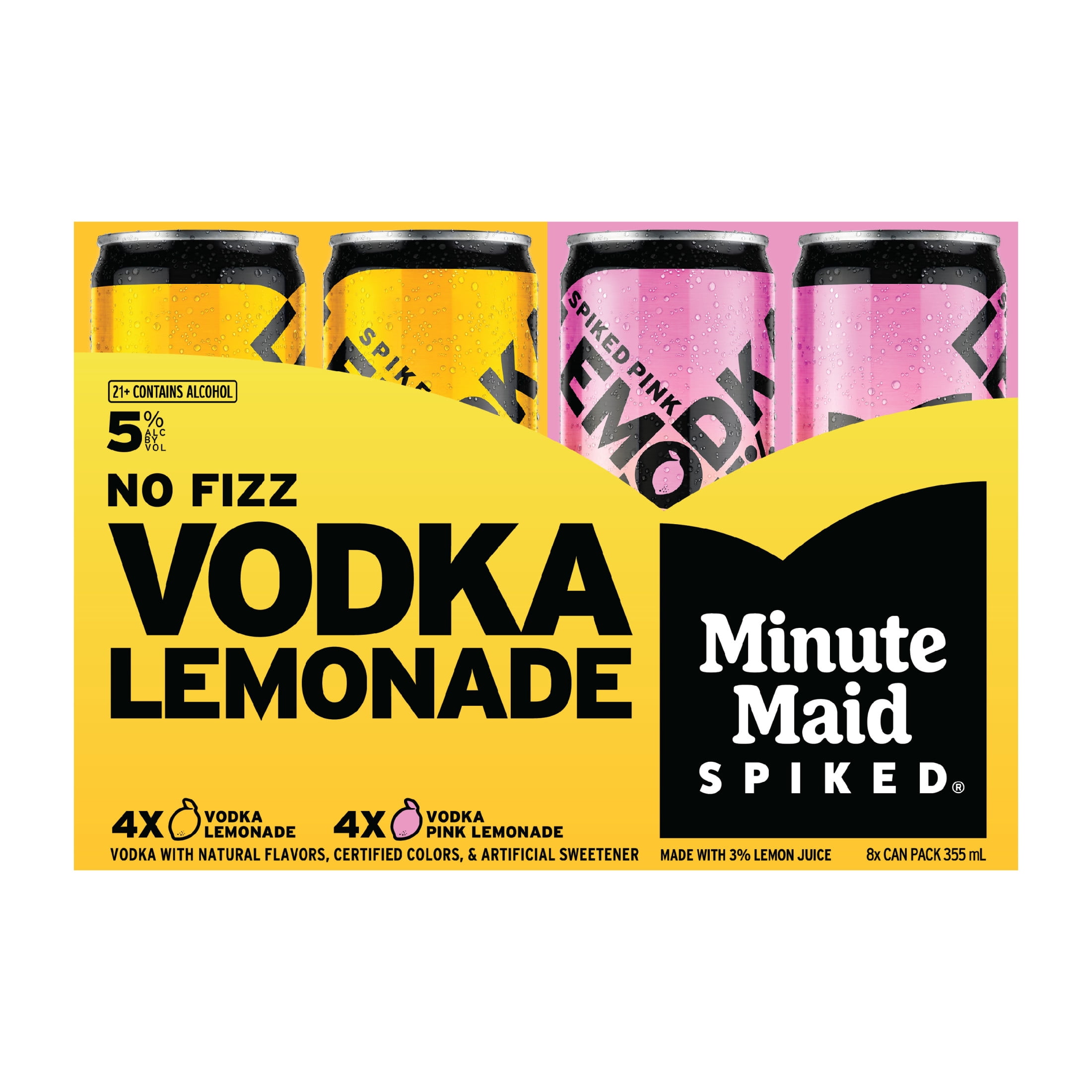Minute Maid Spiked Lemonade Vodka Cocktail Variety Pack, 8-Pack