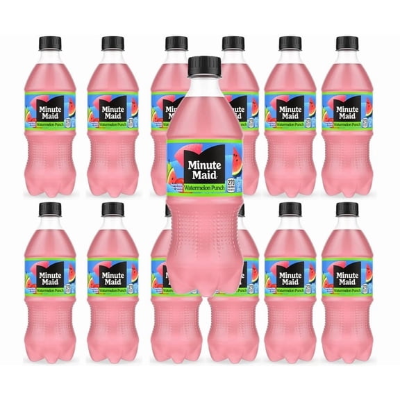 Minute Maid Watermelon Punch Juice Drink Bottle, 20 fl oz (Pack of 12)