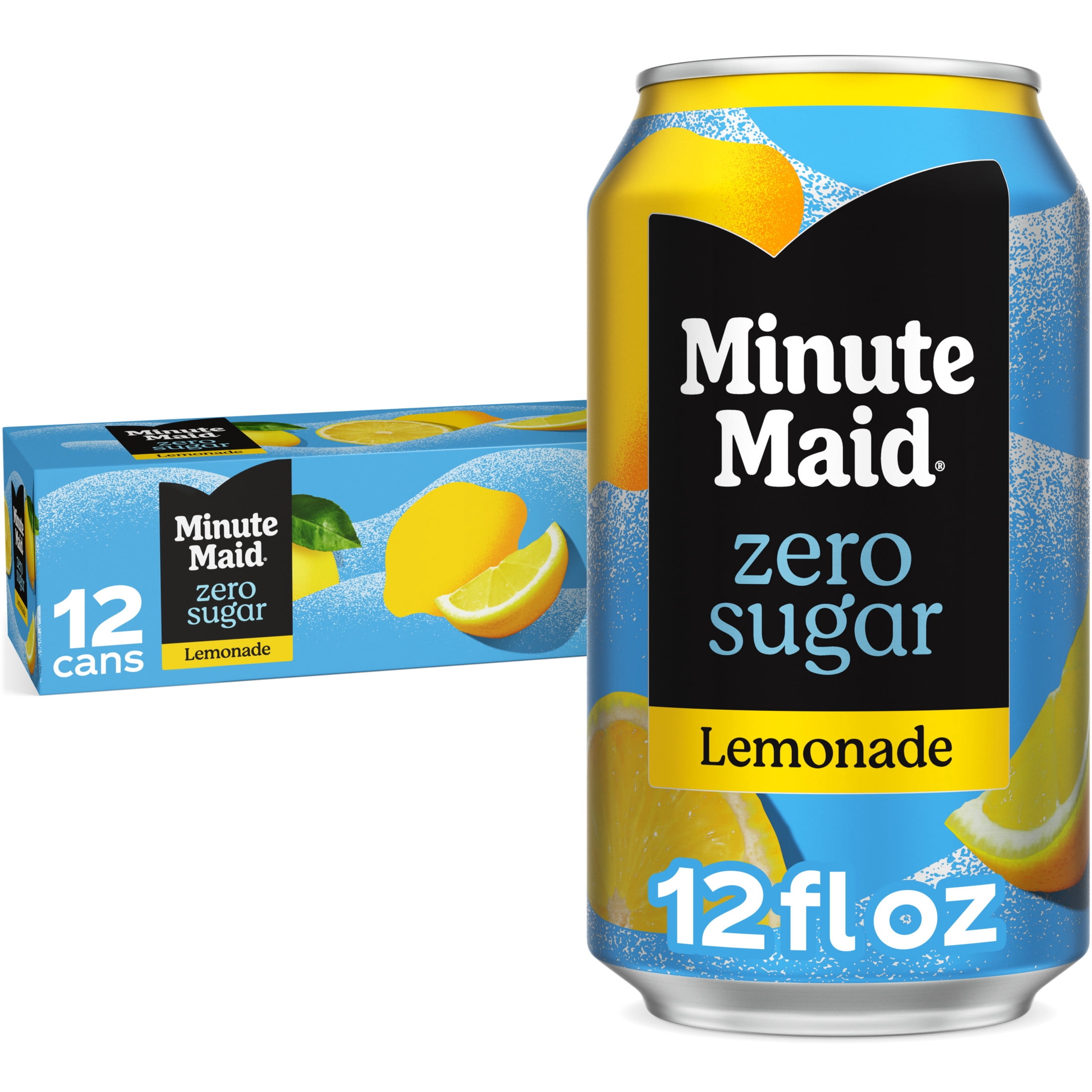 Minute Maid Zero Sugar Lemonade Fridge Pack Cans, 12 fl oz, 12 Pack