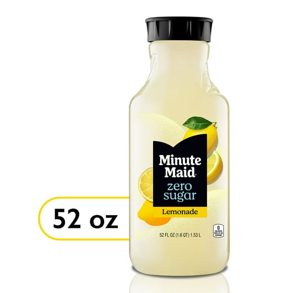 Minute Maid Zero Sugar Lemonade Juice, 52 fl oz Bottle (Pack of 2)