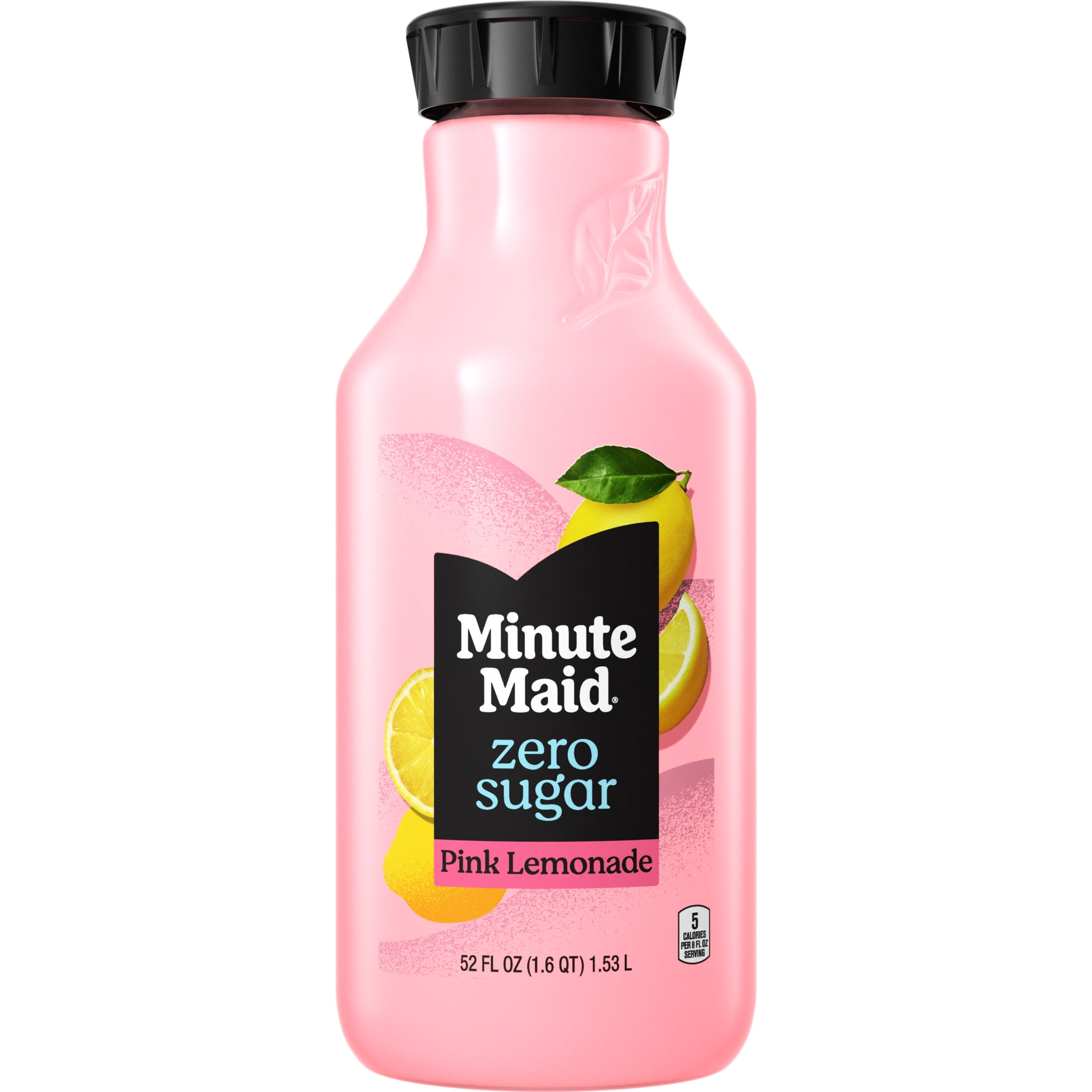 Minute Maid Zero Sugar Pink Lemonade, Calorie-Free Juice, 52 fl oz