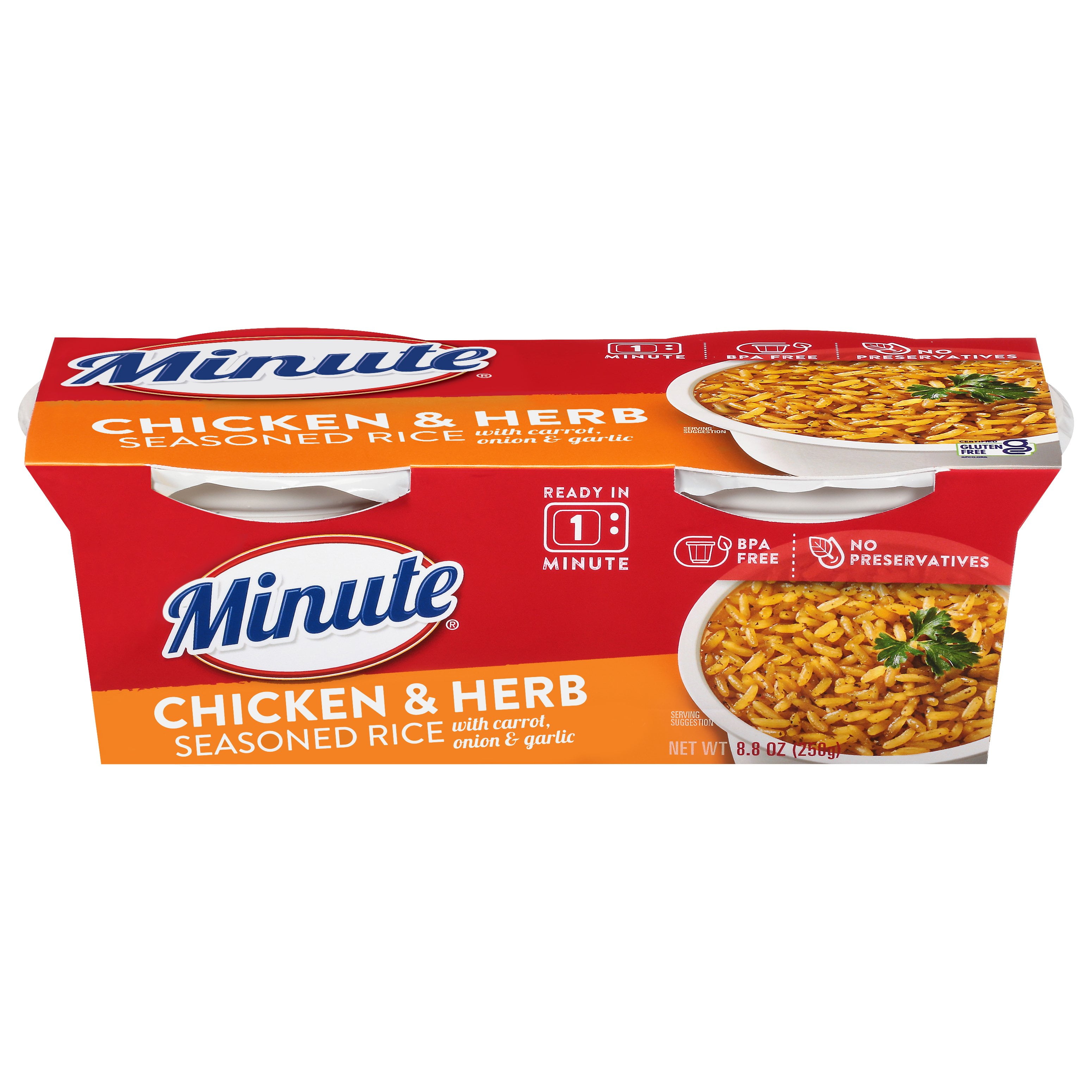 Minute Ready to Serve Chicken \u0026 Herb Seasoned Rice, 2 ct (Package May Vary)