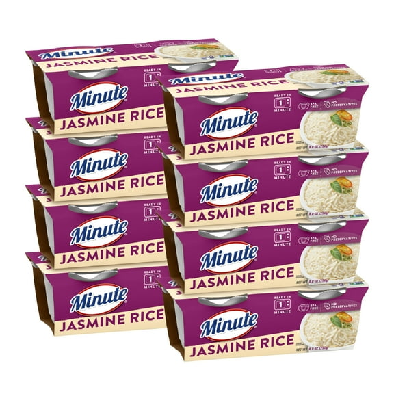 Minute Ready-to-Serve Jasmine Rice, Microwavable Rice KKS1Cups, 8.8-Ounce Cups (Pack of 8)