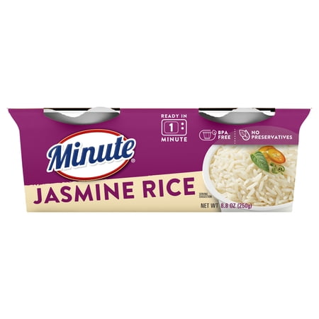 Minute Ready-to-Serve Jasmine Rice, Microwaveable Rice Cups, 4.4 oz, 2 Ct