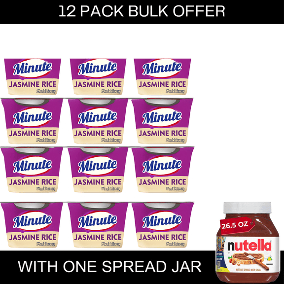 Minute Ready-to-Serve Jasmine Rice, Microwaveable Rice Cups, 4.4 oz, 2 Ct