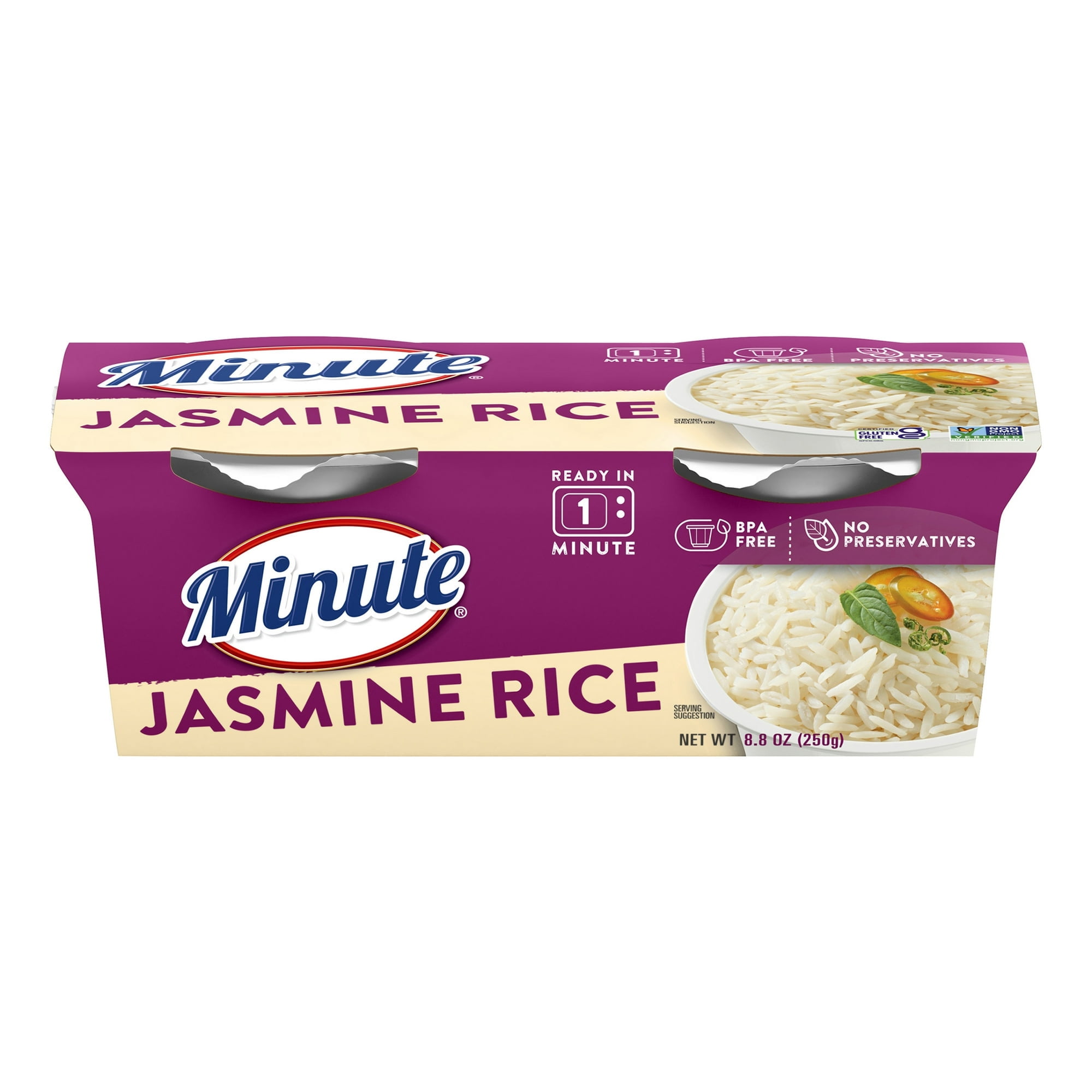 Minute Ready-to-Serve Jasmine Rice Microwaveable Rice Cups 4.4 oz (Pack ...