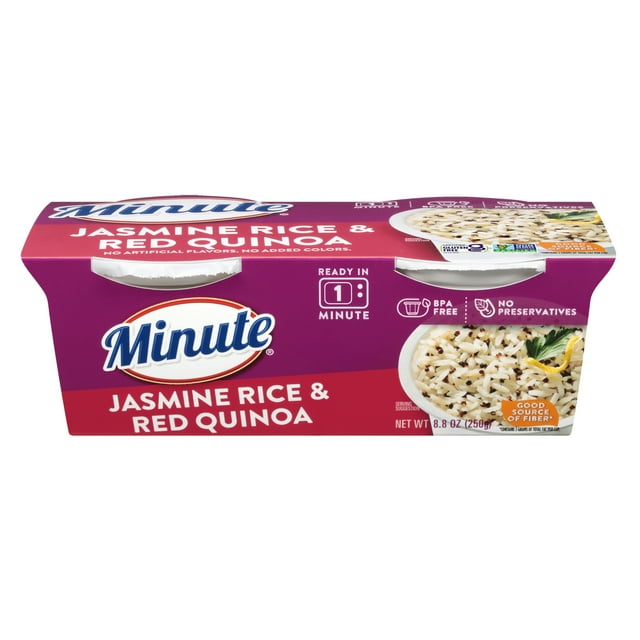 Minute Ready-to-Serve Jasmine Rice and Red Quinoa, Microwaveable Rice ...