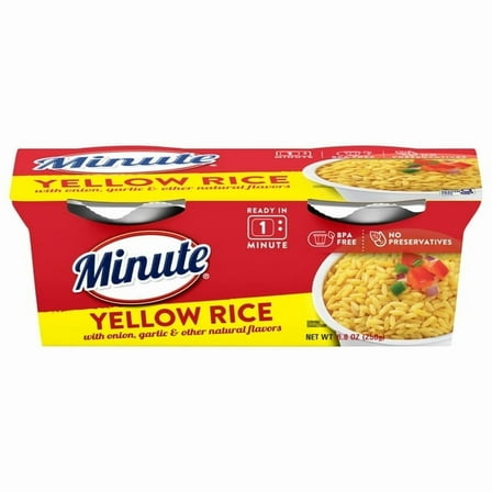 Minute Ready to Serve Yellow Rice Naturally Flavored 8.8 oz 2 Cups (Pack of 4)