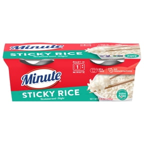 Minute Ready-to-Eat Restaurant-Style Sticky Rice, Microwaveable Rice Cups, 4.4 oz, 2 Count