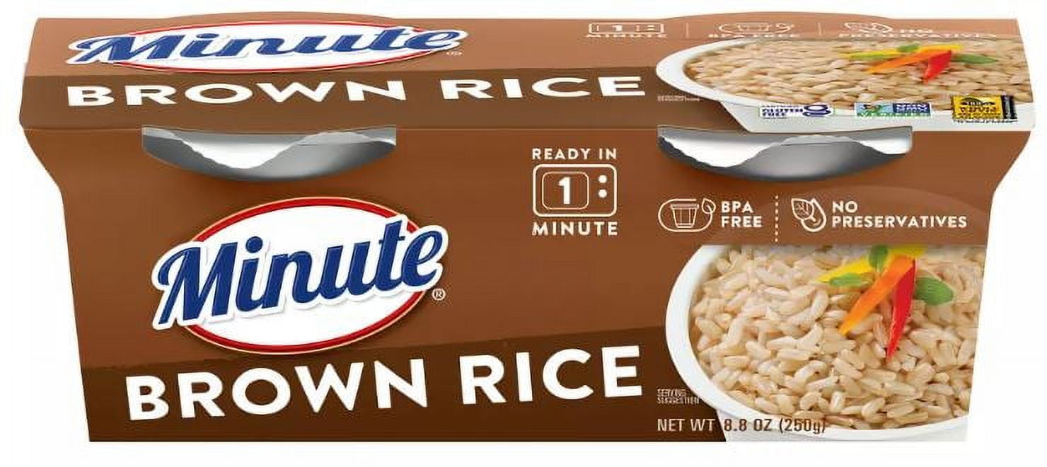 Minute Rice - Brown Rice Cups (Pack of 8)