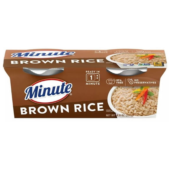 Minute Rice - Brown Rice Cups (Pack of 8)