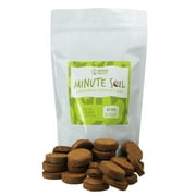 Minute Soil - Compressed Coco Coir Fiber Grow Medium - 40 MM Wafers - Bag of 30 = 5.5 Quarts of Potting Soil - Indoor Container Gardening: Seed Starts, Wheatgrass, More - Just Add Water - OMRI Organic