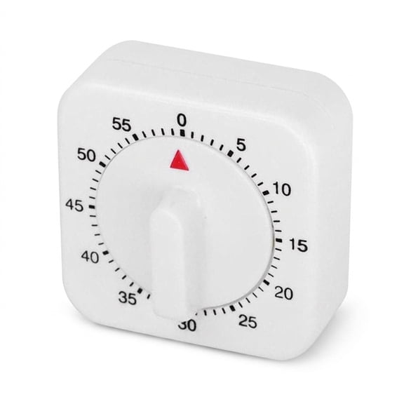 Minute Visual Kitchen Timer Hour Mini Countdown, White, One Size, 2 Pieces, for Food Preparation, Serving, or Storage