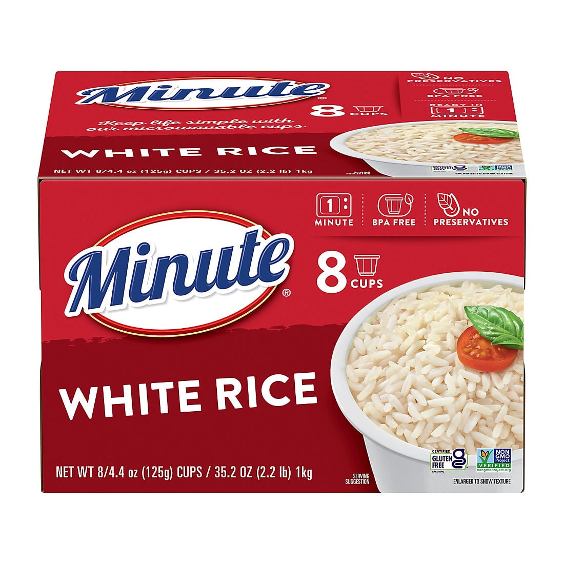 Minute White Rice Cups, 8 pk./4.4 oz.