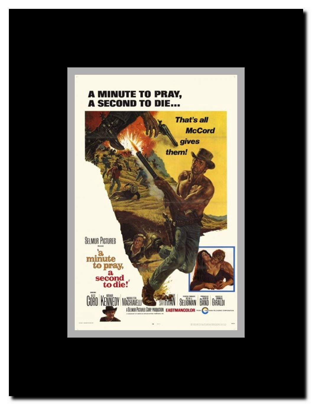 Minute to Pray a Second to Die a Framed Movie Poster