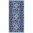 thumbnail image 1 of Minuteman Art Deco 56'' x 26'' Rectangular Rug - Prussian Blue, 1 of 2