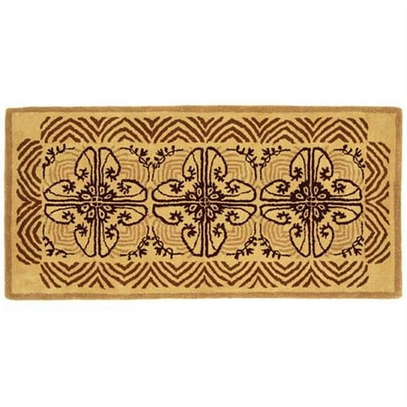 Minuteman H-62 Rectangular Art Deco Rug in Cocoa