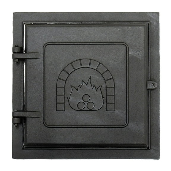 Minuteman International Cast Iron Clean-Out Door, 15.5 Inch Tall, Matte Black