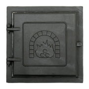 Minuteman International Cast Iron Clean-Out Door, 15.5 Inch Tall, Matte Black