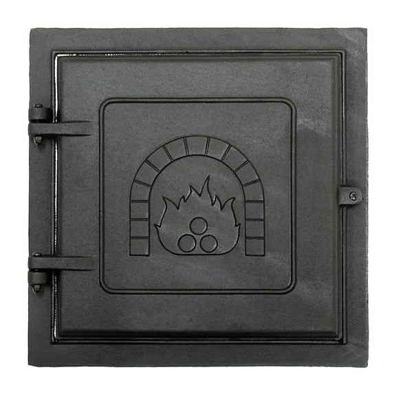Minuteman International Cast Iron Clean-Out Door, 15.5 Inch Tall, Matte Black