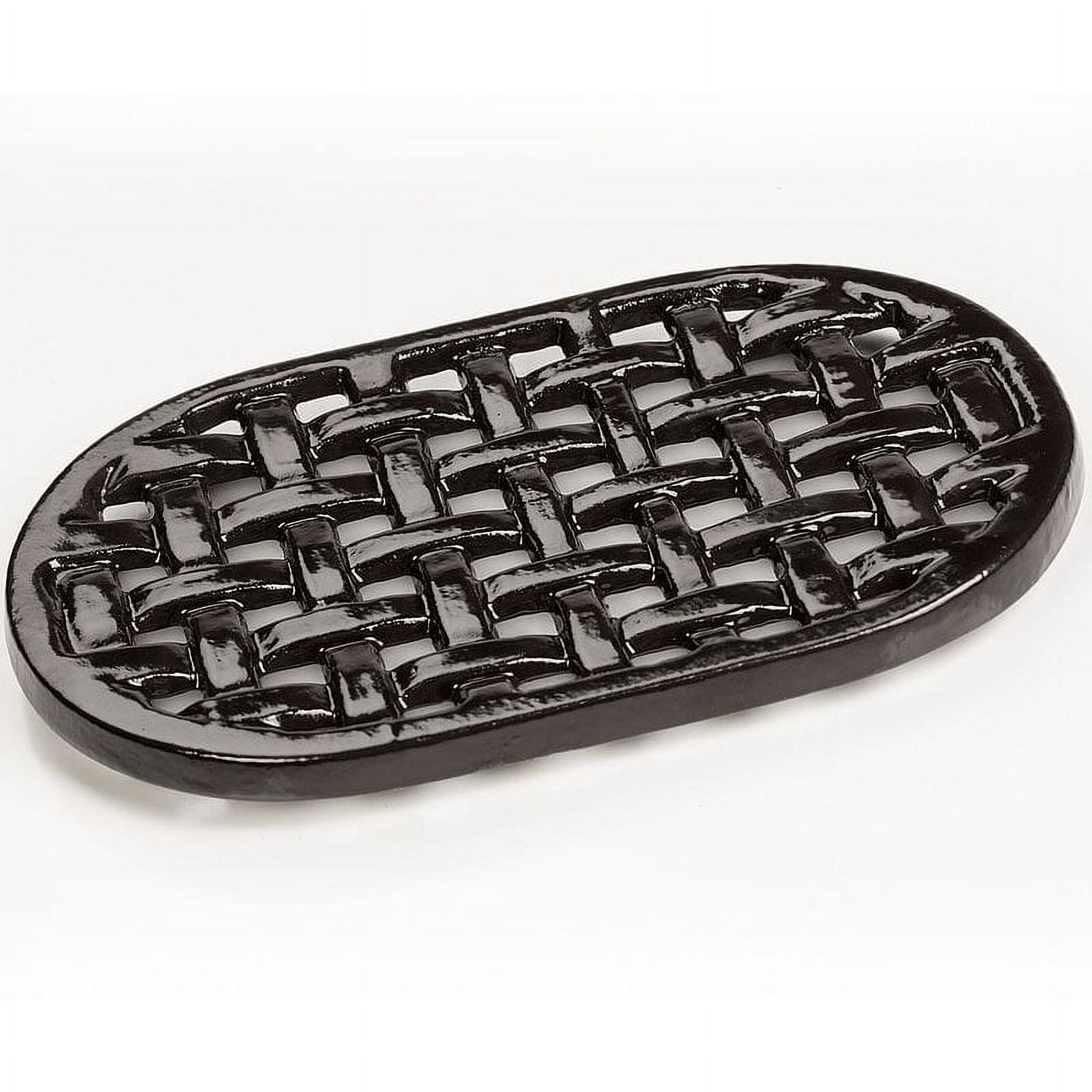 Black Cast Iron Oval Lattice Trivet
