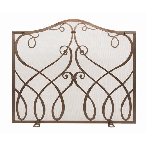 Minuteman International Cypher Collection - Flat Fireplace Screen in Graphite