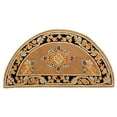 thumbnail image 1 of Minuteman International Half Round Coca Jardin Wool Fireplace Hearth Rug, 1 of 5