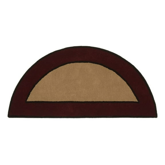 Minuteman International Half Round Contemporary Fireplace Hearth Rug