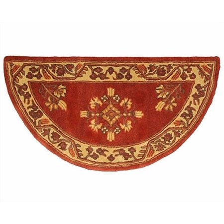 Achla Jardin Half Round Rug, Vermillion