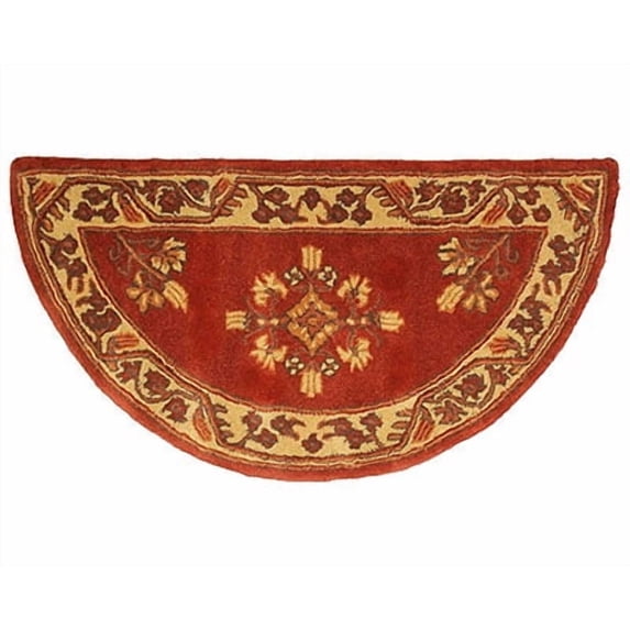 Achla Jardin Half Round Rug, Vermillion