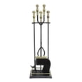 thumbnail image 1 of Minuteman International Oxford 5 Pc Fireplace Tools, Polished Brass & Black, 1 of 6