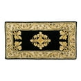 thumbnail image 1 of Minuteman International Rectangular Noir Jardin Wool Fireplace Hearth Rug, 1 of 6