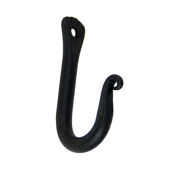 Minuteman International Versatile Wall Bracket w/Single Hook, 3 Inch Tall, Black