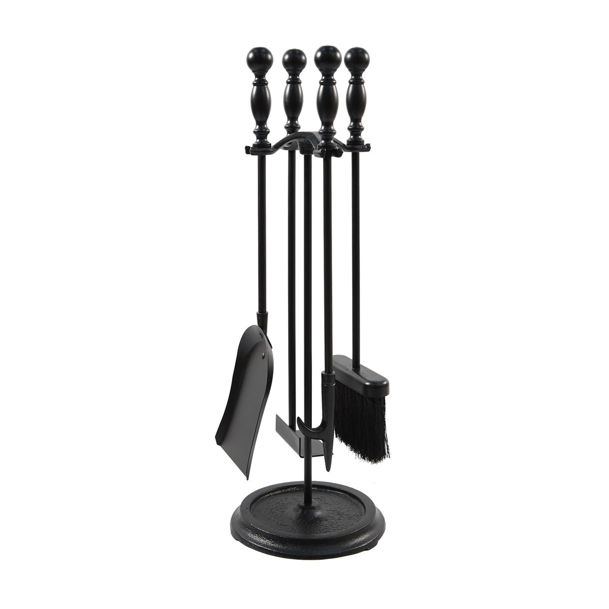 Black Cast Iron 24" Traditional Fireplace Tool Set