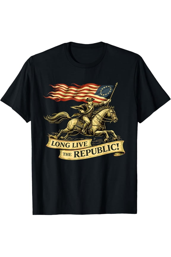 Minuteman Long Live The Republic Usa 1776 2026 4Th Of July T-Shirt Unisex S-5Xl Hot Trending Shirt Birthday Gift