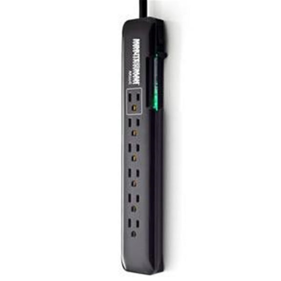 Minuteman MMS664S 6-Outlet Slim Line Surge Protector 15A 120V 1800 Watts 1080 Joules
