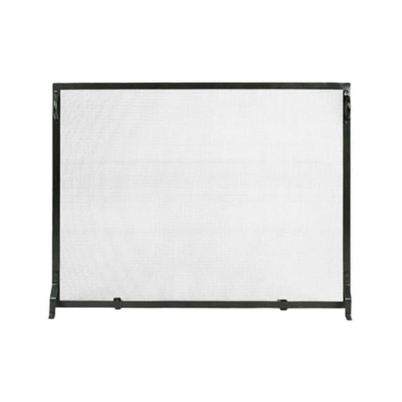 Minuteman SA-4433 44'' x 33'' Plain Flat Fireplace Screen in Black