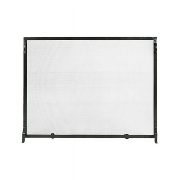 Minuteman SA-4433 44'' x 33'' Plain Flat Fireplace Screen in Black