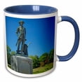 thumbnail image 1 of 3drose, Minuteman Statue in Early Fall Concord, Massachusetts, 11oz Two-tone Blue Mug, 1 of 6