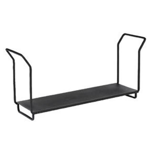 Black 36-inch Wrought Iron Firewood Storage Rack