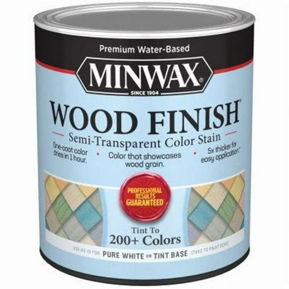 Minwax 1 qt. Semi-Transparent, Water Based Wood Finish Stain, White