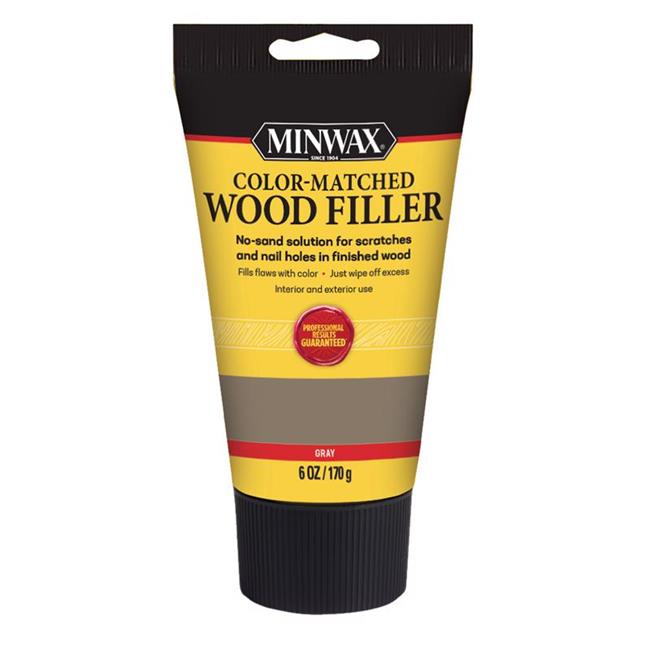 Minwax 1035198 6 oz Color Matched Wood Filler, Gray