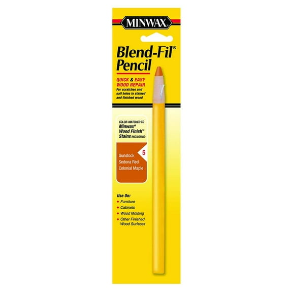 Minwax 110056666 N0 5 Blend-Fil Wood Repair Stain Pencil, Colonial Maple