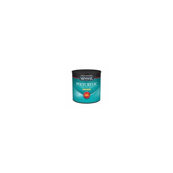 Minwax 211114444 Polycrylic Protective Wood Finish, Ultra Flat, Clear, 1/2 Pt. - Quantity 4