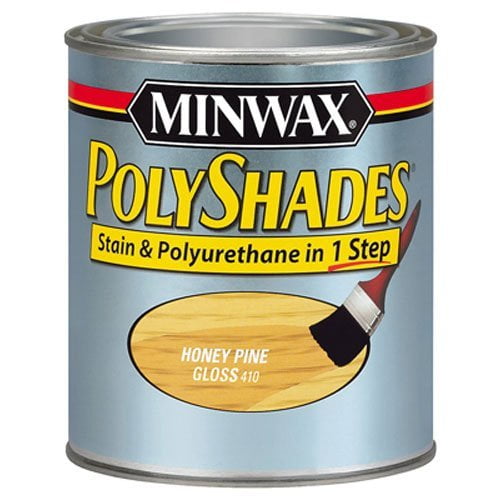 Minwax Polyshades Stain & Polyurethane - Gloss Finish - 1/2 Pint, Honey Pine