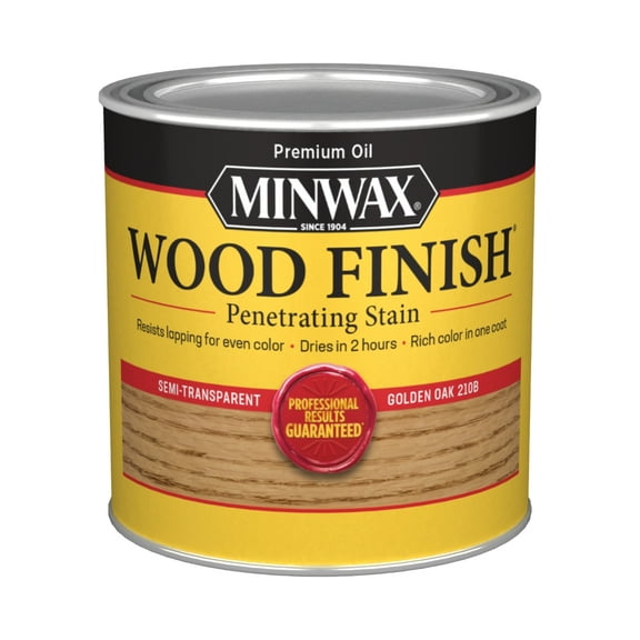 Minwax 221024444 Wood Finish Stain, Golden Oak, 1/2 Pint, (1 Piece, 1 Pack)
